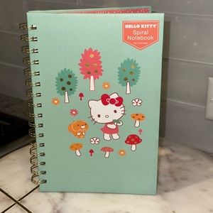 NWT Hello Kitty Sanrio Mint Green Mushroom Theme Spiral Notebook Journal